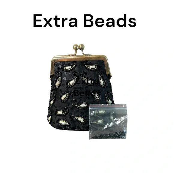 David Jeffery Handmade Coin Bag in Black and Gold - Picture 4 of 7